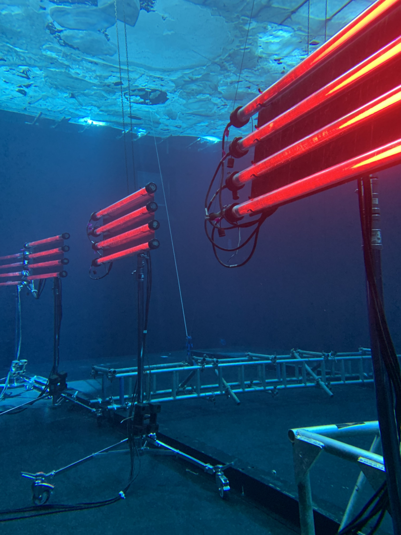 Underwater lights with Red Hue